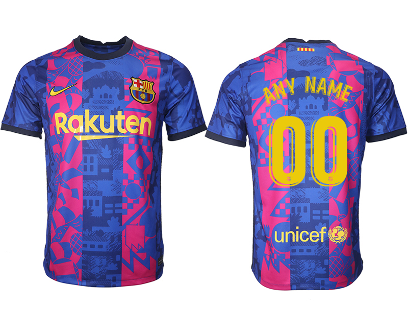 Men 2021-2022 Club Barcelona blue training suit aaa version customized Soccer Jersey